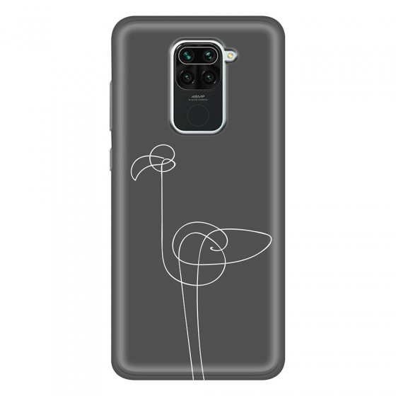 XIAOMI - Redmi Note 9 - Soft Clear Case - Flamingo Drawing