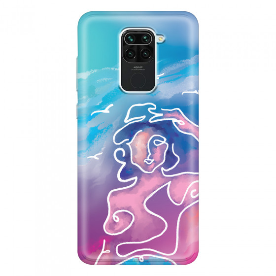 XIAOMI - Redmi Note 9 - Soft Clear Case - Lady With Seagulls