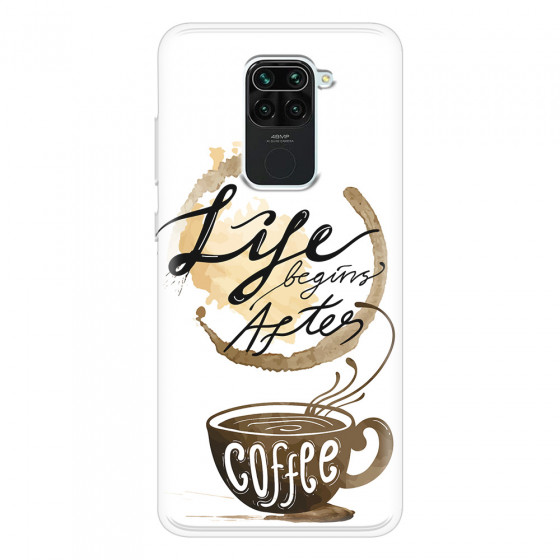 XIAOMI - Redmi Note 9 - Soft Clear Case - Life begins after coffee