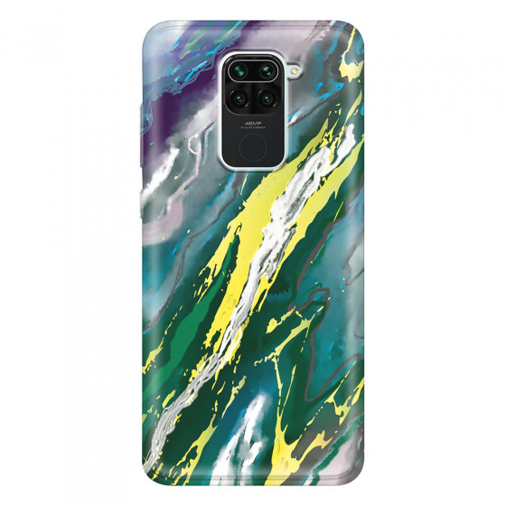 XIAOMI - Redmi Note 9 - Soft Clear Case - Marble Rainforest Green