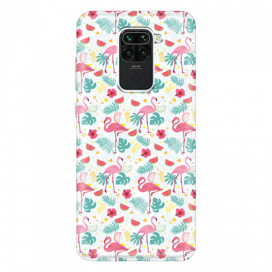 XIAOMI - Redmi Note 9 - Soft Clear Case - Tropical Flamingo II