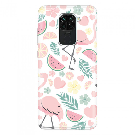 XIAOMI - Redmi Note 9 - Soft Clear Case - Tropical Flamingo III