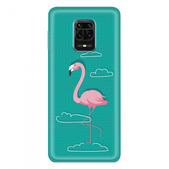 XIAOMI - Redmi Note 9 Pro / Note 9S - Soft Clear Case - Cartoon Flamingo