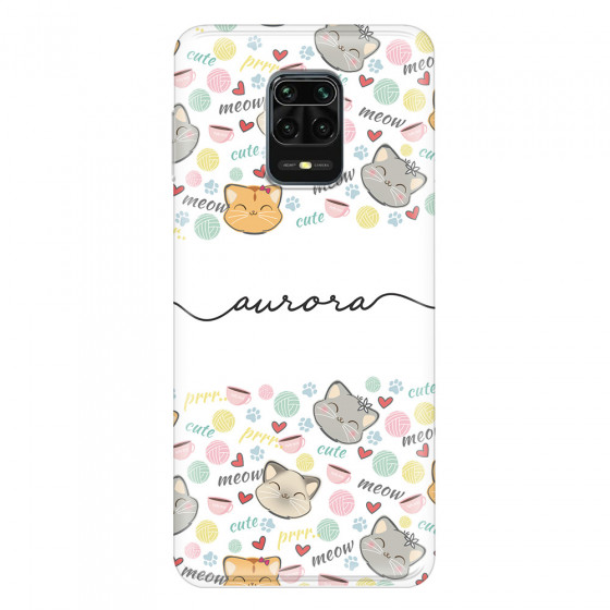 XIAOMI - Redmi Note 9 Pro / Note 9S - Soft Clear Case - Cute Kitten Pattern