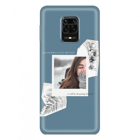 XIAOMI - Redmi Note 9 Pro / Note 9S - Soft Clear Case - Vintage Blue Collage Phone Case