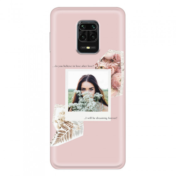 XIAOMI - Redmi Note 9 Pro / Note 9S - Soft Clear Case - Vintage Pink Collage Phone Case