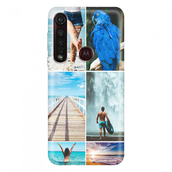 MOTOROLA by LENOVO - Moto G8 Plus - Soft Clear Case - Collage of 6