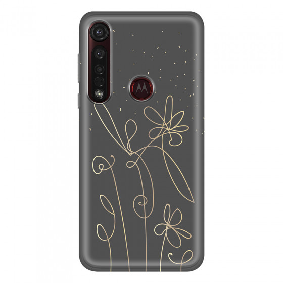MOTOROLA by LENOVO - Moto G8 Plus - Soft Clear Case - Midnight Flowers
