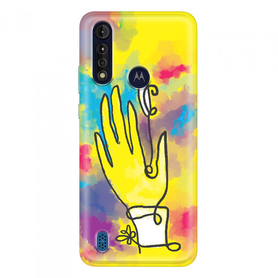 MOTOROLA by LENOVO - Moto G8 Power Lite - Soft Clear Case - Abstract Hand Paint