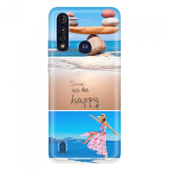 MOTOROLA by LENOVO - Moto G8 Power Lite - Soft Clear Case - Collage of 3