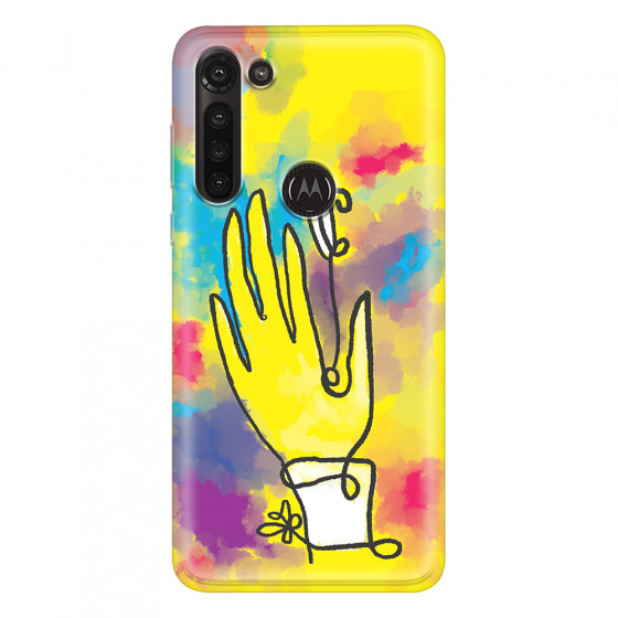MOTOROLA by LENOVO - Moto G8 Power - Soft Clear Case - Abstract Hand Paint