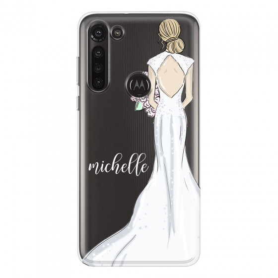 MOTOROLA by LENOVO - Moto G8 Power - Soft Clear Case - Bride To Be Blonde