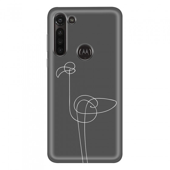MOTOROLA by LENOVO - Moto G8 Power - Soft Clear Case - Flamingo Drawing