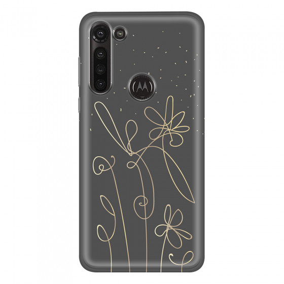 MOTOROLA by LENOVO - Moto G8 Power - Soft Clear Case - Midnight Flowers