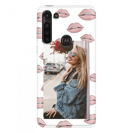 MOTOROLA by LENOVO - Moto G8 Power - Soft Clear Case - Teenage Kiss Phone Case