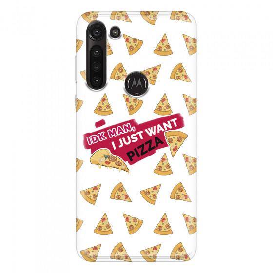 MOTOROLA by LENOVO - Moto G8 Power - Soft Clear Case - Want Pizza Men Phone Case