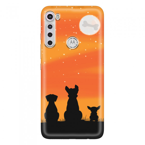 MOTOROLA by LENOVO - Moto One Fusion Plus - Soft Clear Case - Dog's Desire Orange Sky