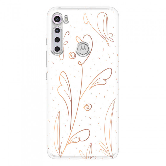 MOTOROLA by LENOVO - Moto One Fusion Plus - Soft Clear Case - Flowers In Style