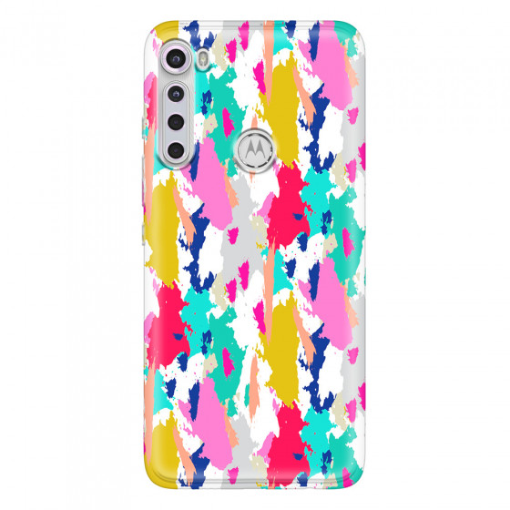 MOTOROLA by LENOVO - Moto One Fusion Plus - Soft Clear Case - Paint Strokes
