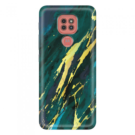 MOTOROLA by LENOVO - Moto G9 Play - Soft Clear Case - Marble Emerald Green