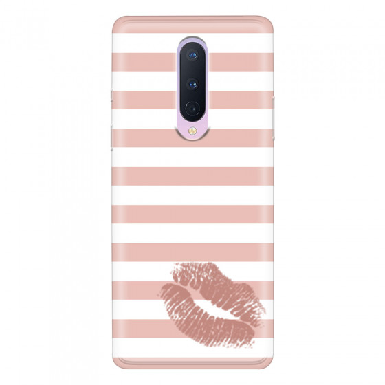 ONEPLUS - OnePlus 8 - Soft Clear Case - Pink Lipstick