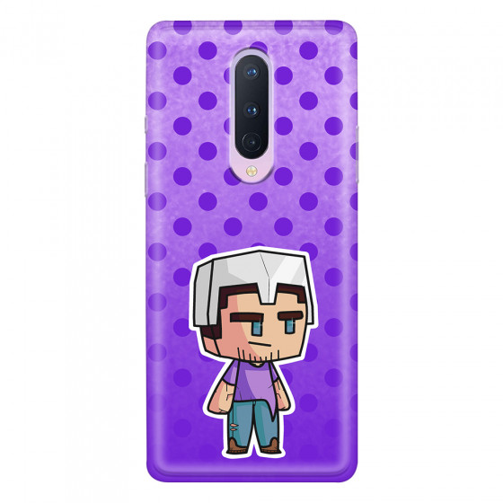 ONEPLUS - OnePlus 8 - Soft Clear Case - Purple Shield Crafter