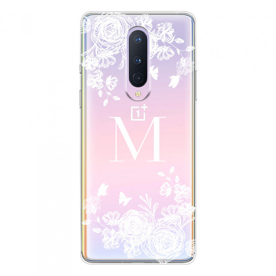 ONEPLUS - OnePlus 8 - Soft Clear Case - White Lace Monogram