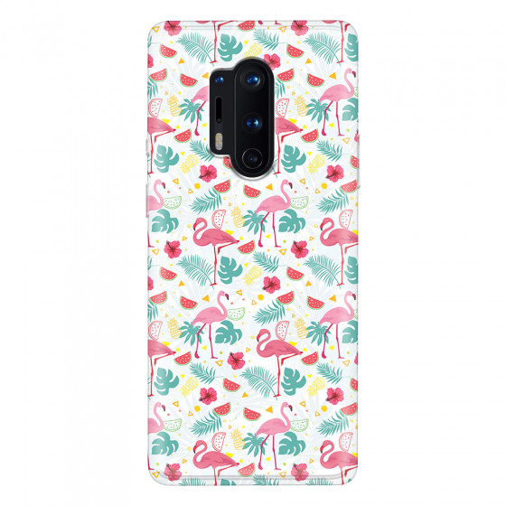 ONEPLUS - OnePlus 8 Pro - Soft Clear Case - Tropical Flamingo II