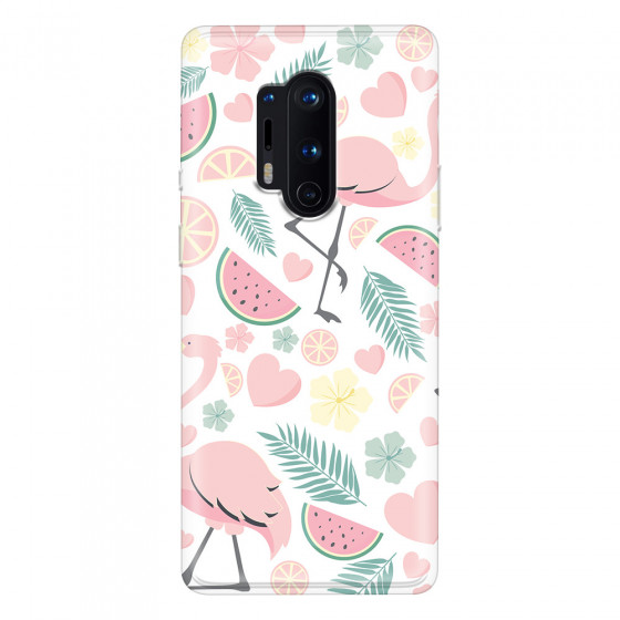 ONEPLUS - OnePlus 8 Pro - Soft Clear Case - Tropical Flamingo III