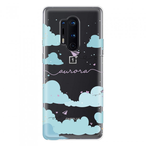 ONEPLUS - OnePlus 8 Pro - Soft Clear Case - Up in the Clouds Purple