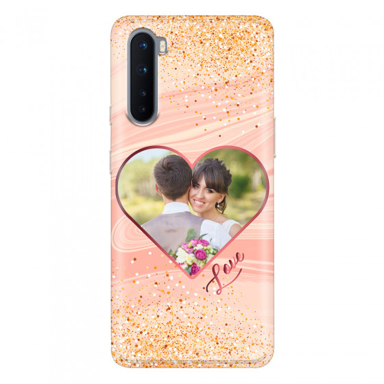 ONEPLUS - OnePlus Nord - Soft Clear Case - Glitter Love Heart Photo