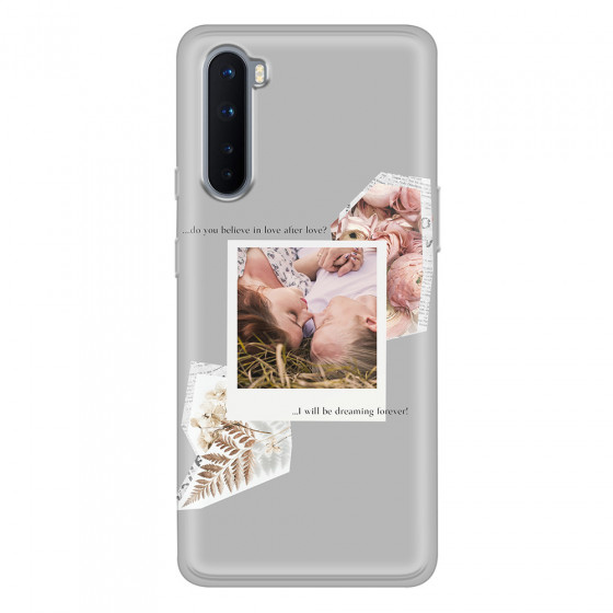 ONEPLUS - OnePlus Nord - Soft Clear Case - Vintage Grey Collage Phone Case