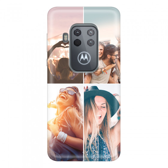 MOTOROLA by LENOVO - Moto One Zoom - Soft Clear Case - Collage of 4