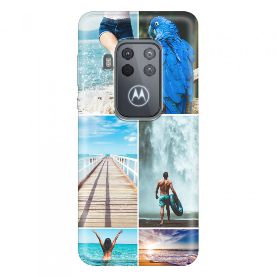 MOTOROLA by LENOVO - Moto One Zoom - Soft Clear Case - Collage of 6