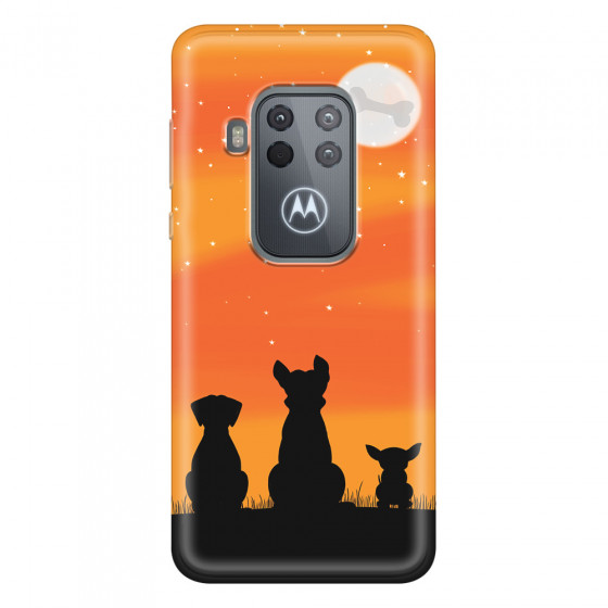 MOTOROLA by LENOVO - Moto One Zoom - Soft Clear Case - Dog's Desire Orange Sky