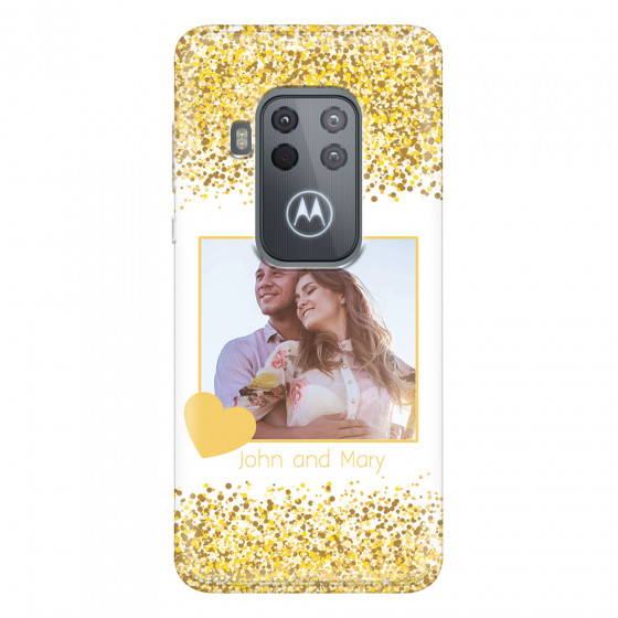 MOTOROLA by LENOVO - Moto One Zoom - Soft Clear Case - Gold Memories