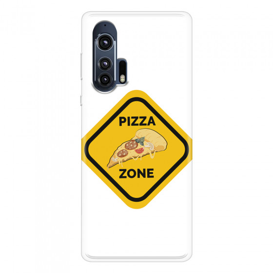 MOTOROLA by LENOVO - Moto Edge Plus - Soft Clear Case - Pizza Zone Phone Case