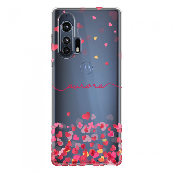 MOTOROLA by LENOVO - Moto Edge Plus - Soft Clear Case - Scattered Hearts