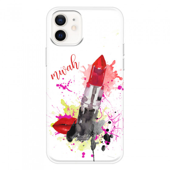APPLE - iPhone 12 - Soft Clear Case - Lipstick