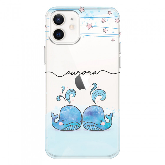 APPLE - iPhone 12 - Soft Clear Case - Little Whales