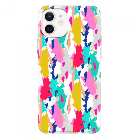 APPLE - iPhone 12 - Soft Clear Case - Paint Strokes