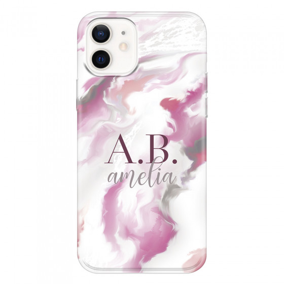 APPLE - iPhone 12 - Soft Clear Case - Streamflow Pink Ocean