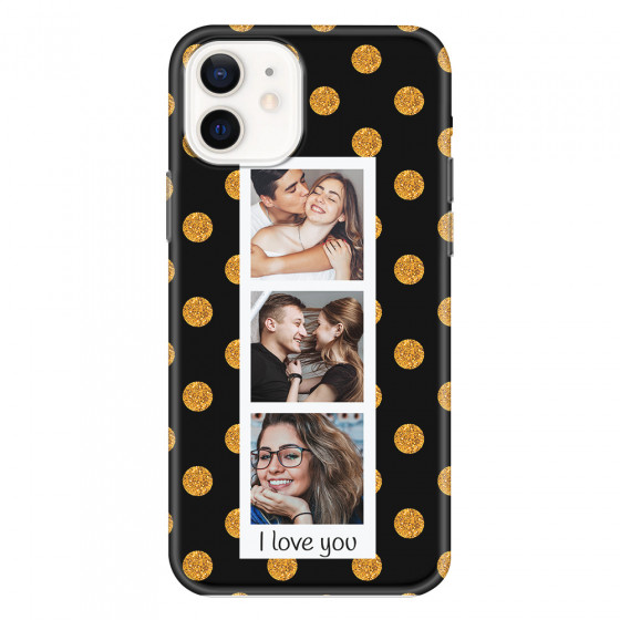 APPLE - iPhone 12 - Soft Clear Case - Triple Love Dots Photo