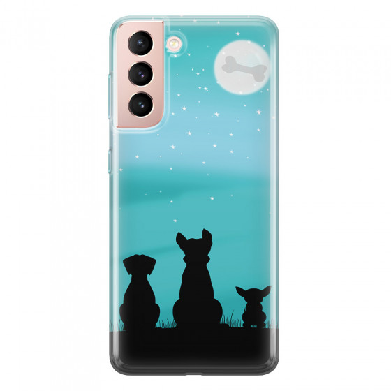 SAMSUNG - Galaxy S21 - Soft Clear Case - Dog's Desire Blue Sky
