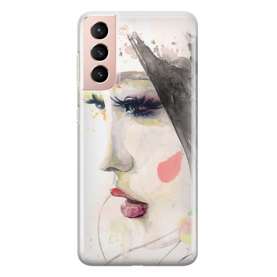 SAMSUNG - Galaxy S21 - Soft Clear Case - Face of a Beauty