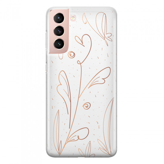 SAMSUNG - Galaxy S21 - Soft Clear Case - Flowers In Style
