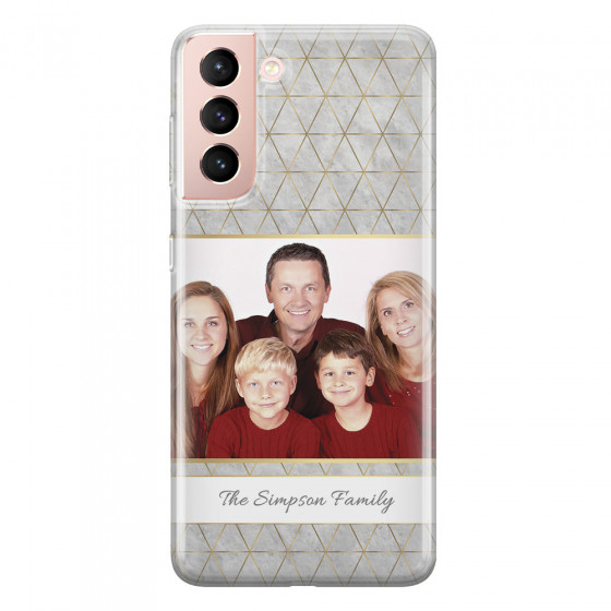 SAMSUNG - Galaxy S21 - Soft Clear Case - Happy Family