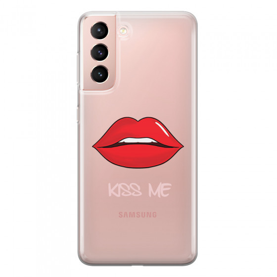 SAMSUNG - Galaxy S21 - Soft Clear Case - Kiss Me Light