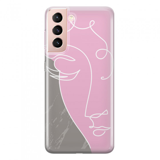 SAMSUNG - Galaxy S21 - Soft Clear Case - Miss Pink