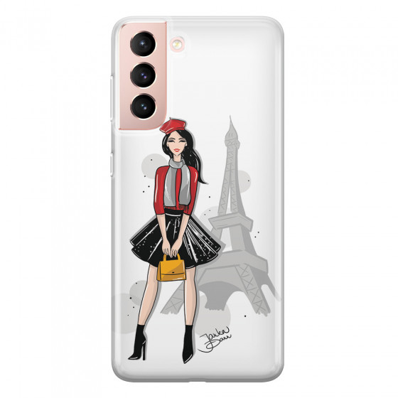 SAMSUNG - Galaxy S21 - Soft Clear Case - Paris With Love